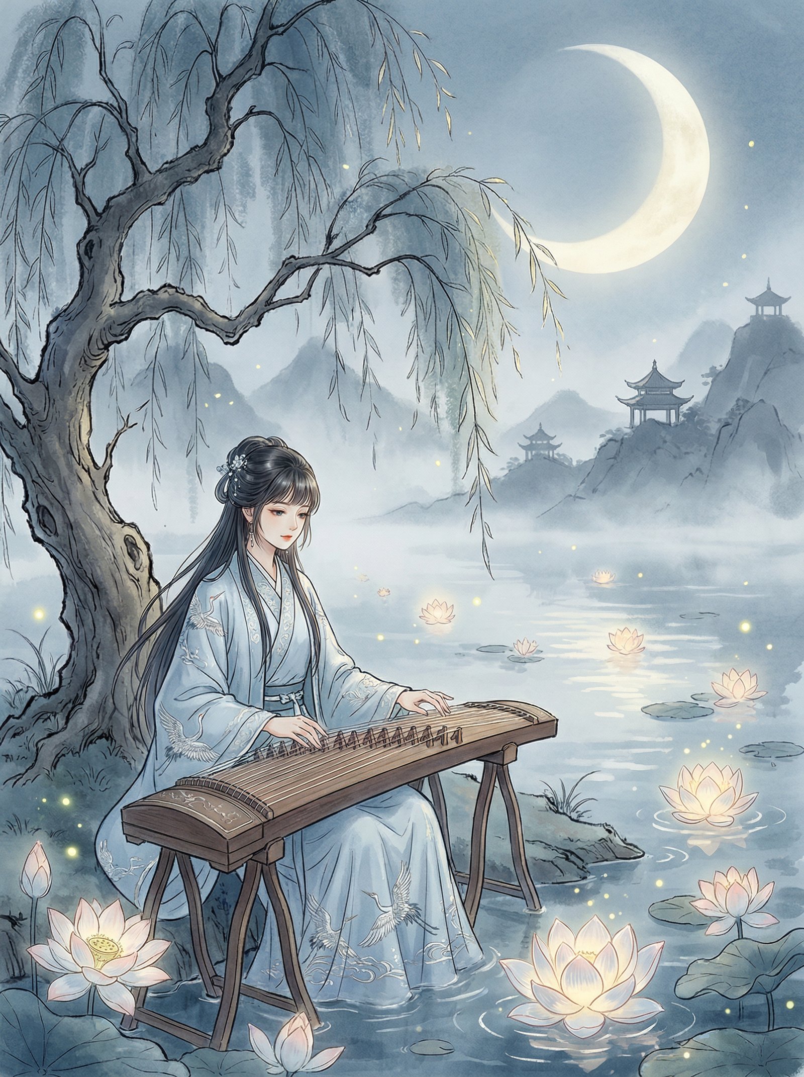 芒果视频动漫-月下古筝